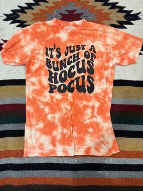 Orange Tie-Dye 'It's Just a Bunch of Hocus Pocus' Graphic Tee